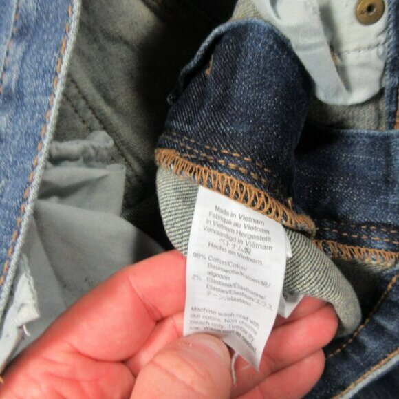 JCREW mens dark distressed FLEX slim fit jeans 32x32 EUC - Picture 6 of 8